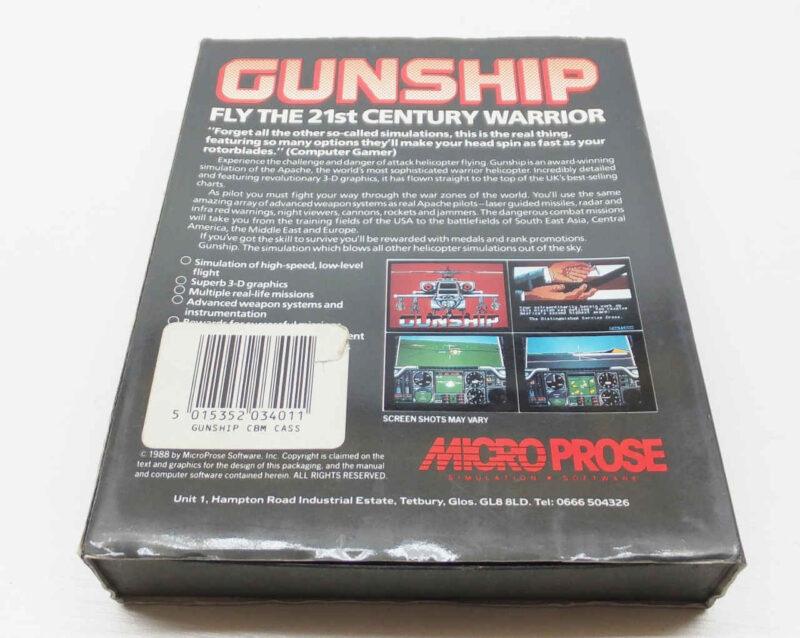 Gunship Commodore 64 Cassette Game Commodore 64 9