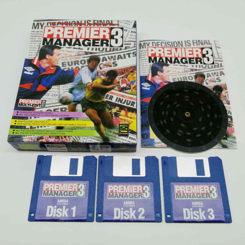 Premier Manager 3 Commodore Amiga 1200 Game Commodore Amiga