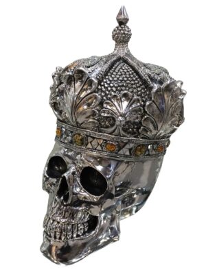 The Fallen Queen 14″ Silver Skull Ornament Figurines Large (30-50cm)