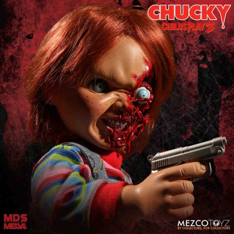 MDS Mega Scale Child’s Play 3 15″ Talking Pizza Face Chucky Figure MDS Mega Scale 7