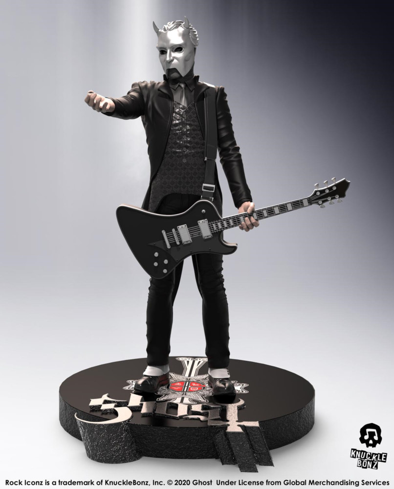 Knucklebonz Rock Iconz Ghost Nameless Ghoul Black Guitar Statue Knucklebonz Rock Iconz 2