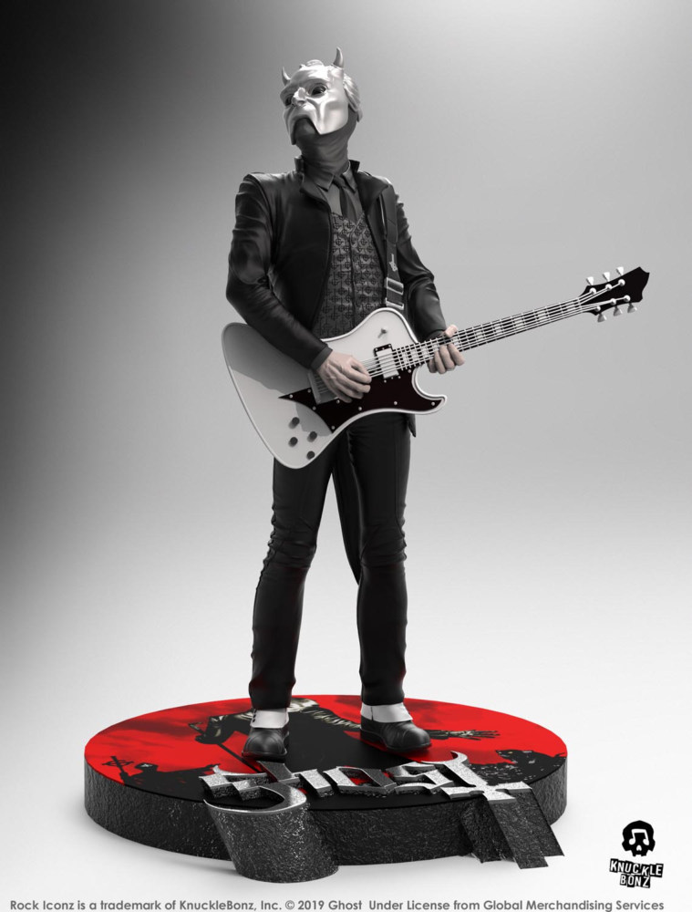 Knucklebonz Rock Iconz Ghost Nameless Ghoul White Guitar Statue Knucklebonz Rock Iconz 3