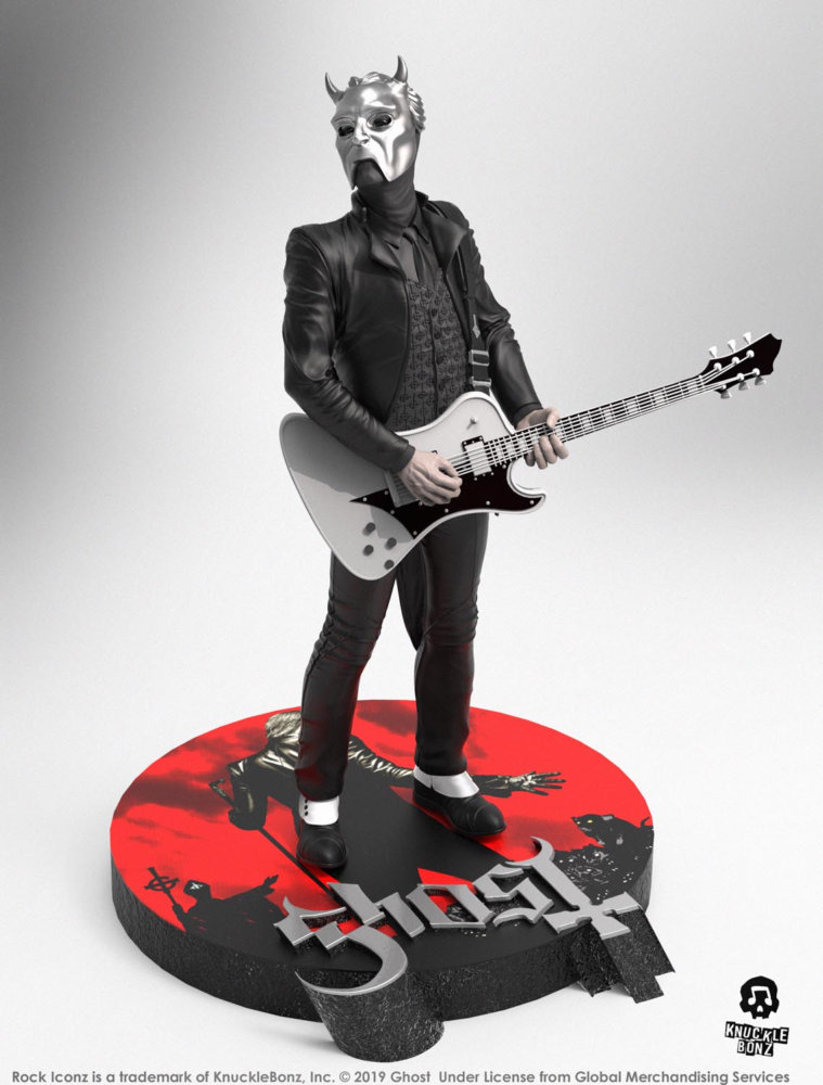 Knucklebonz Rock Iconz Ghost Nameless Ghoul White Guitar Statue Knucklebonz Rock Iconz 5