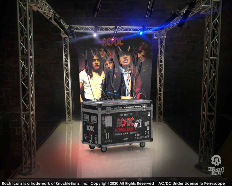 Knucklebonz Rock Iconz on Tour AC-DC Highway to Hell Road Case and Stage Backdrop Set Knucklebonz Rock Iconz 3