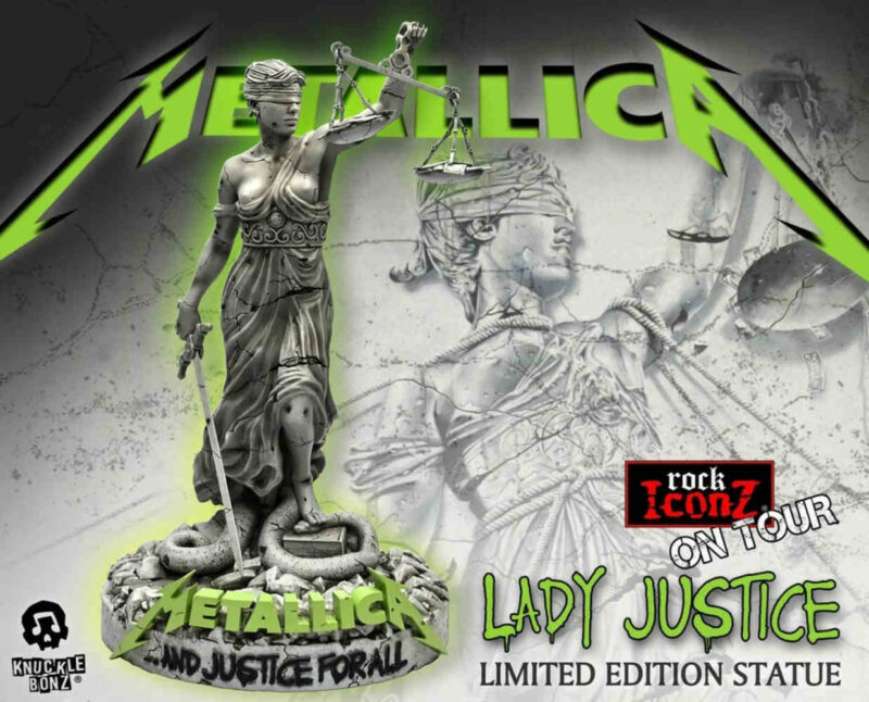 Metallica Lady Justice Statue Knucklebonz Rock Iconz