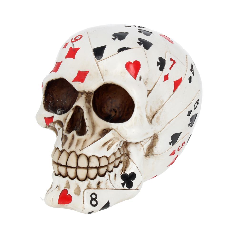 Dead Mans Hand Playing Card Skull Ornament Figurines Medium (15-29cm) 2
