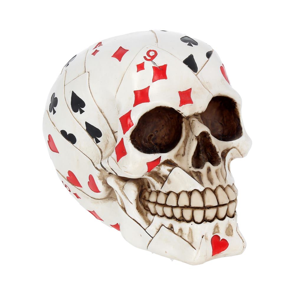 Dead Mans Hand Playing Card Skull Ornament Figurines Medium (15-29cm)