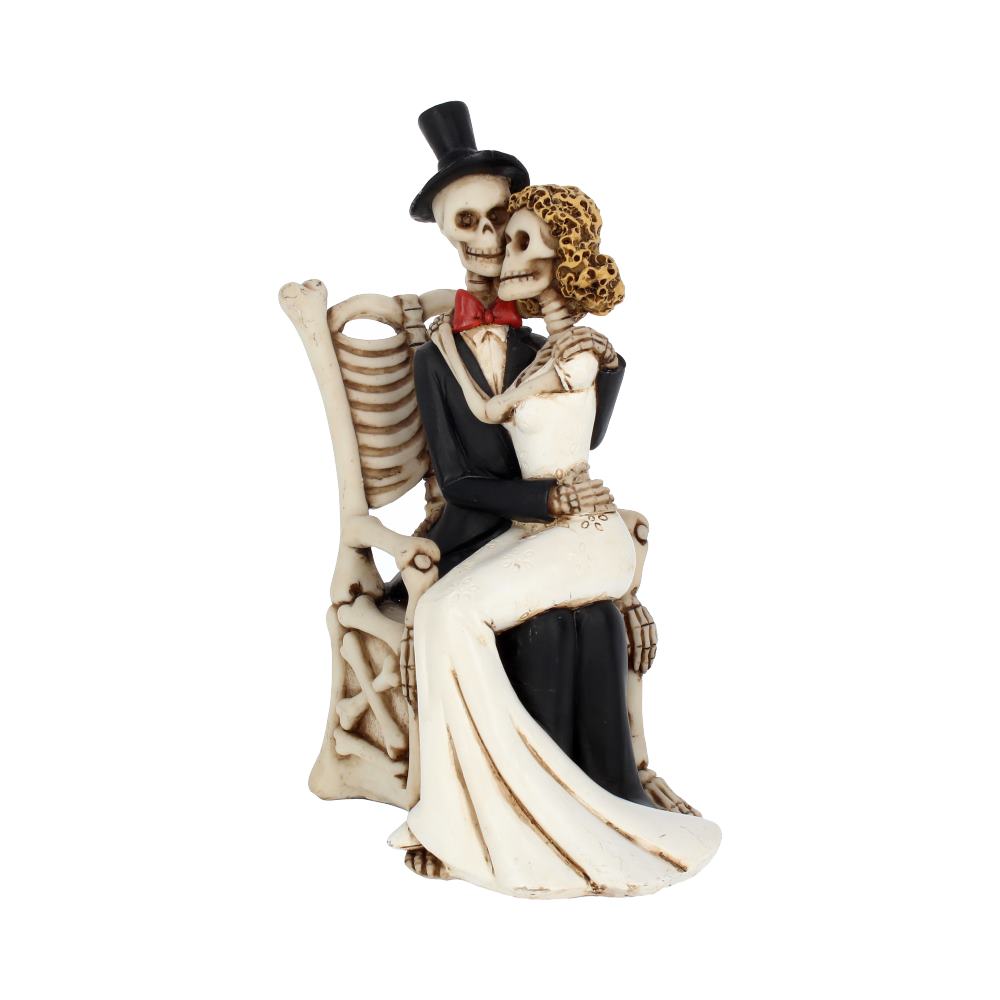 For Better, For Worse Gothic Sugar Skull Bride Groom Figurine Wedding Ornament Figurines Medium (15-29cm)
