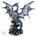 Blue Dragon Protector Metallic Dragon Ornament Figurines Medium (15-29cm) 4