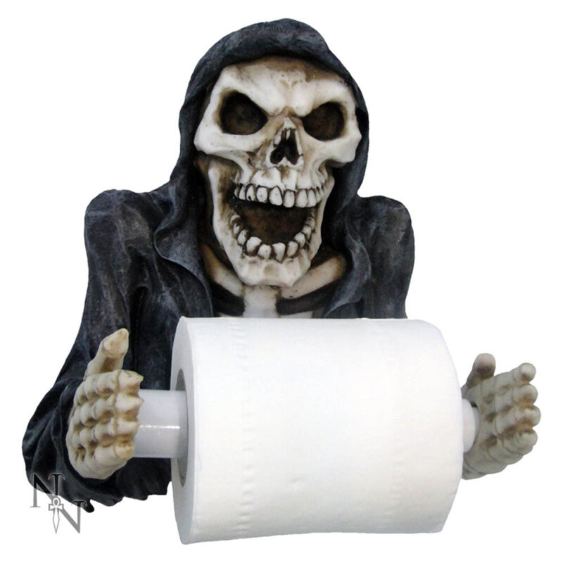 Skeleton Grim Reapers Revenge Toilet Roll Paper Holder Homeware 3