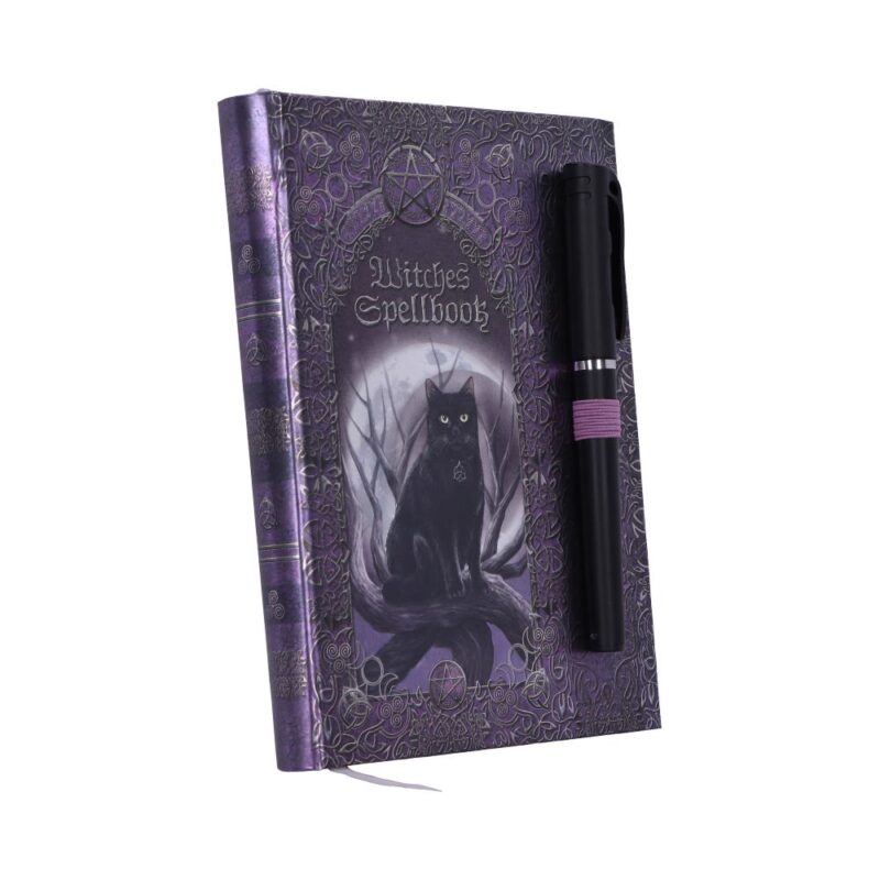 Embossed Black Cat Witches Spell Book A5 Journal with Pen Gifts & Games 7