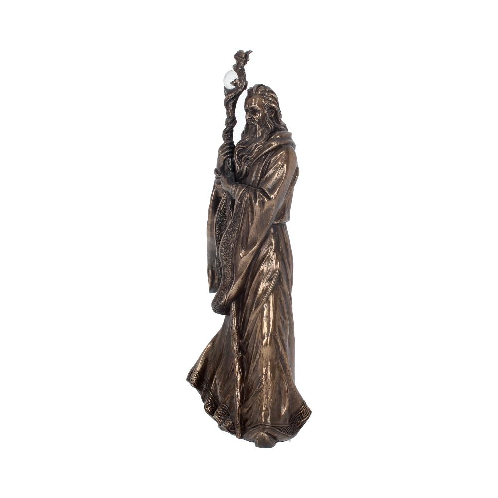 Bronze Wizard Merlin Figurine Arthurian Magic Sorcerer Ornament Figurines Medium (15-29cm) 2