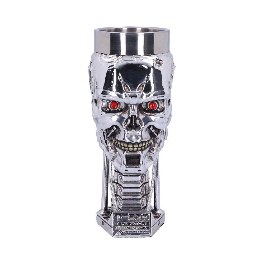 T-800 Terminator 2 Judgement Day T2 Head Goblet Wine Glass Goblets & Chalices