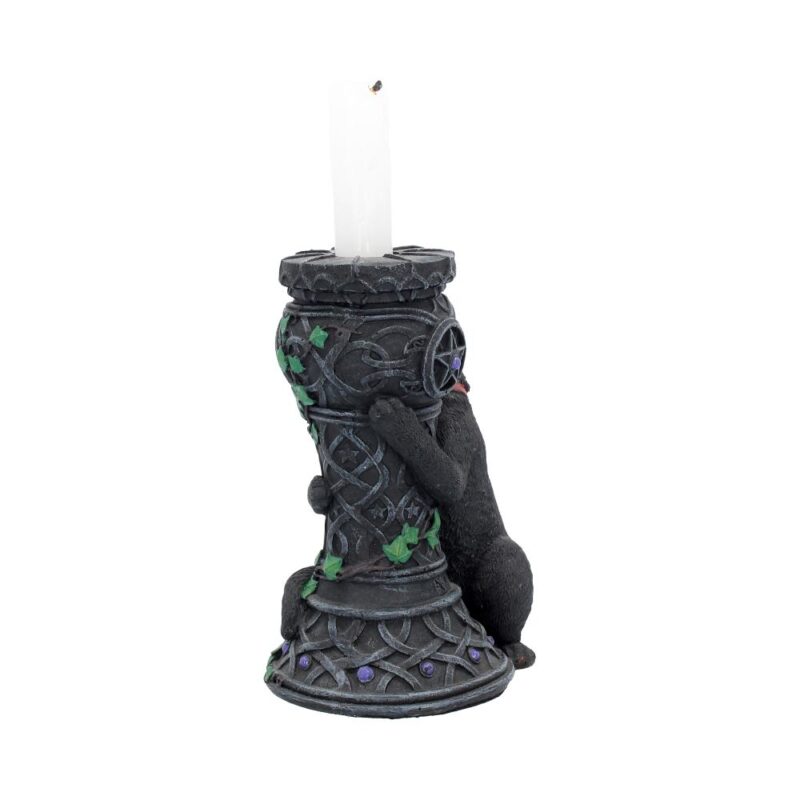 Midnight Cat Candle Holder Wiccan Witch Gothic Ornament Figurines Small (Under 15cm) 5