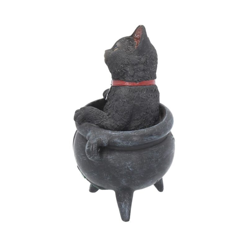 Smudge Black Cat Caludron Figurine Wiccan Witch Gothic Ornament Figurines Small (Under 15cm) 7