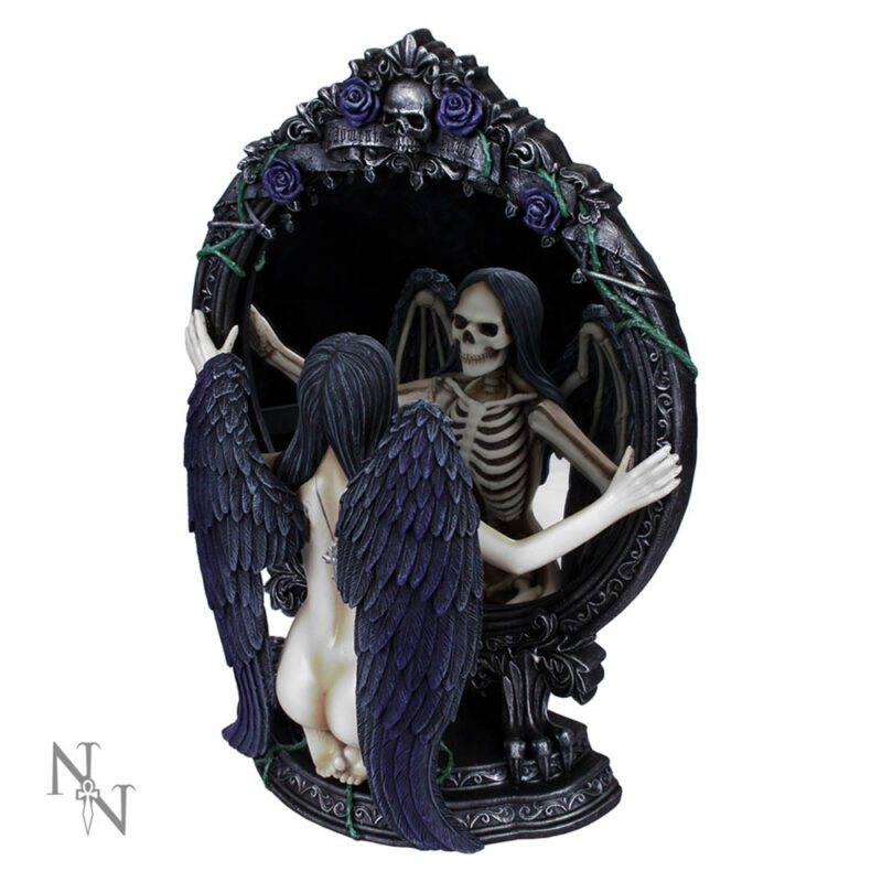 Fates Reflection Gothic Mirror Female Skeleton Ornament Home Décor