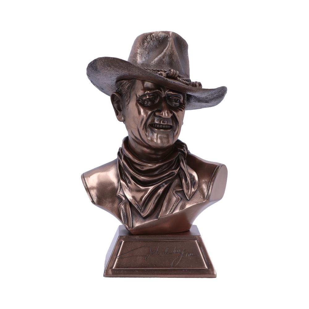Bronze John Wayne Bust Small 18cm Captain Jake Cutter Comancheros Figurine Figurines Medium (15-29cm)