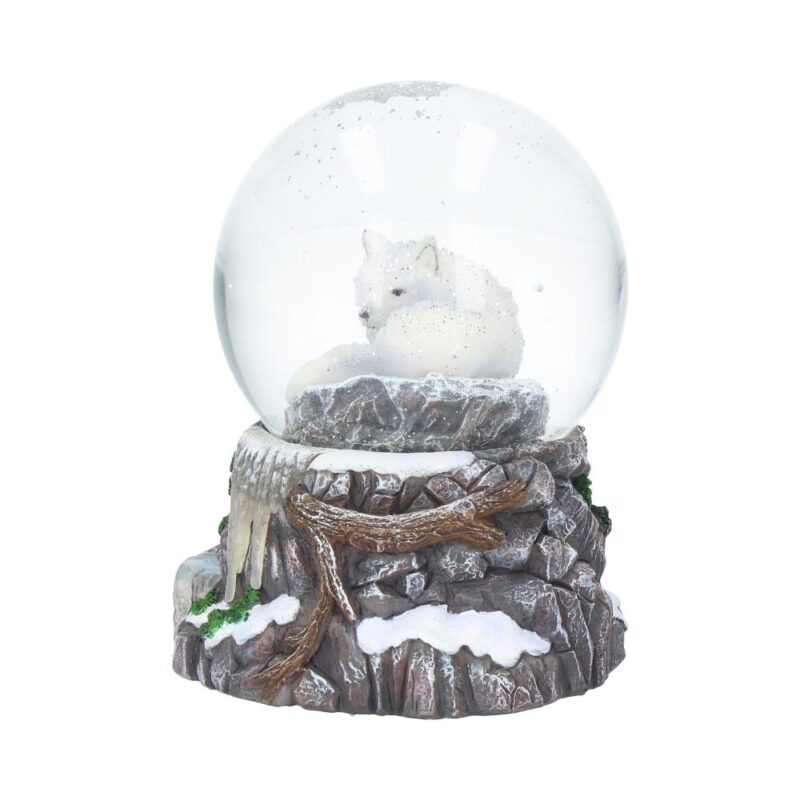 Lisa Parker Guardian of the North Wolf Snowglobe Homeware 5