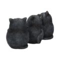 Three Wise Fat Cat Figurines 8.5cm – 3 Wise Cute Cats Figurines Small (Under 15cm) 6