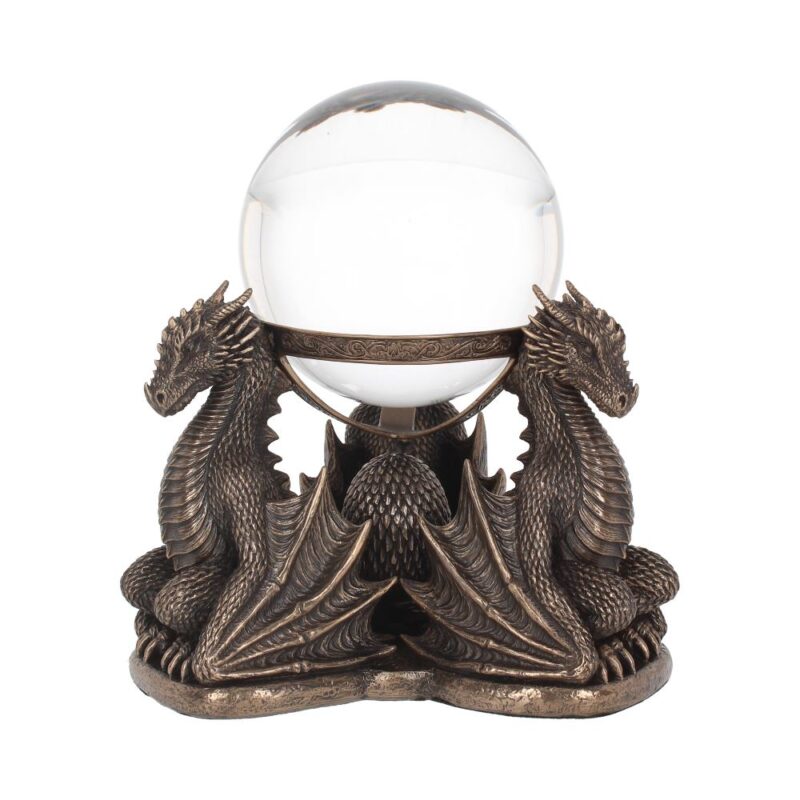 Bronze Dragons Prophecy Mythical Crystal Ball Holder Crystal Balls & Holders