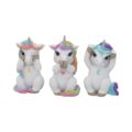 Three Wise Cutiecorns Ornament Cute Unicorn Figurine Set Figurines Small (Under 15cm) 2