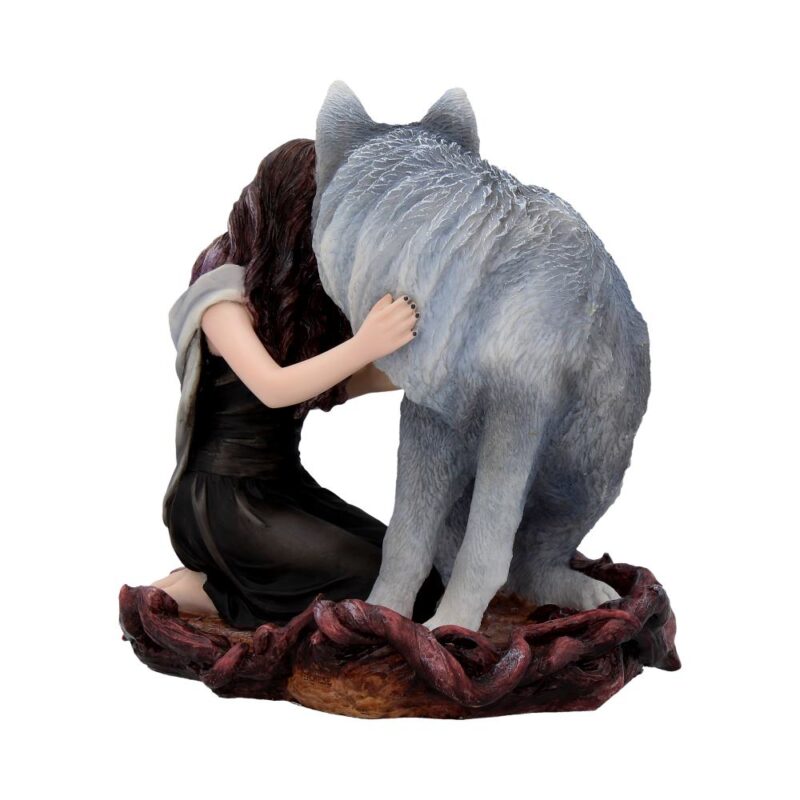 Soul Bond by Anne Stokes hand-painted wolf and woman resin figurine Figurines Medium (15-29cm) 7