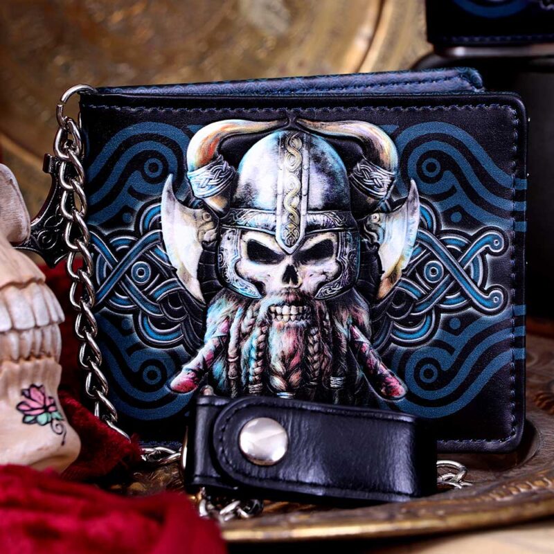Danegeld Viking Wallet with Decorative Chain Black 11cm Gifts & Games 9