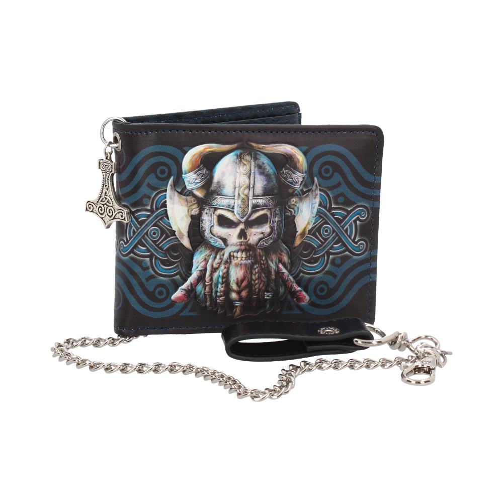 Danegeld Viking Wallet with Decorative Chain Black 11cm Gifts & Games