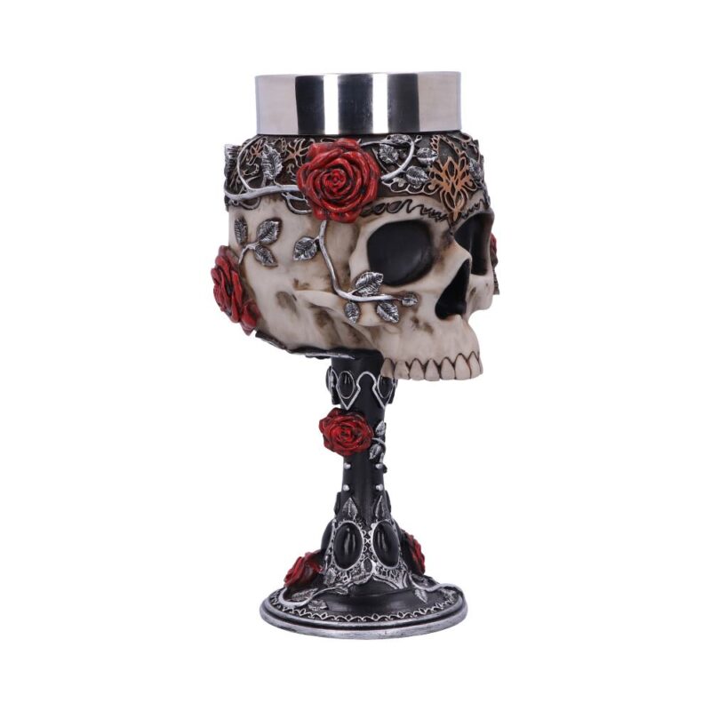 Gothic Roses Goblet Skull Horror Roses Wine Glass Goblets & Chalices 7