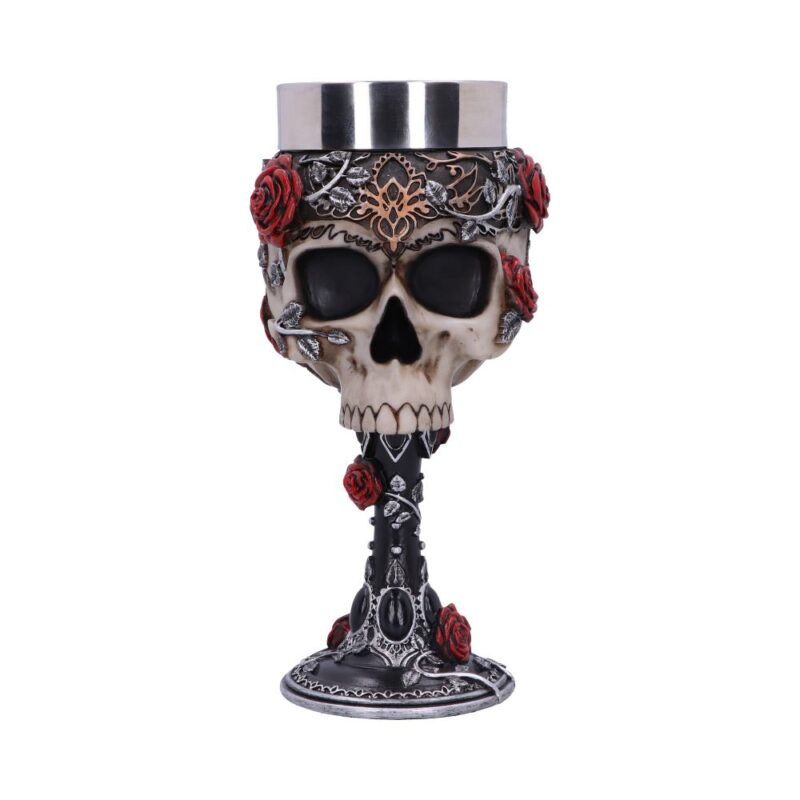 Gothic Roses Goblet Skull Horror Roses Wine Glass Goblets & Chalices