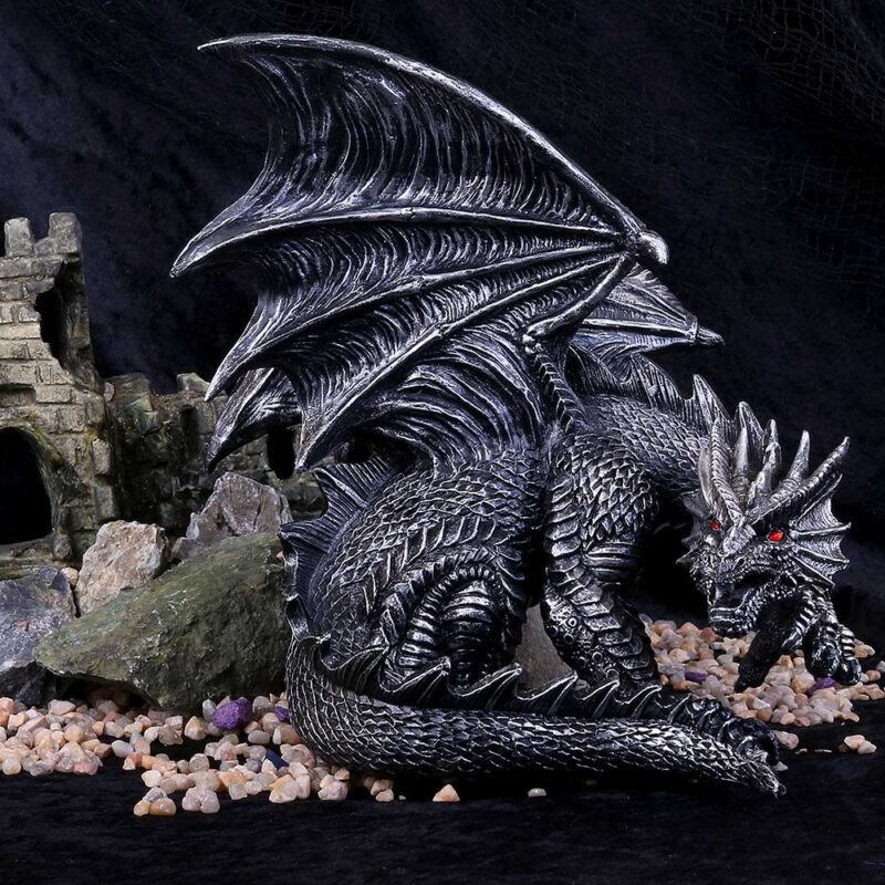 Nemesis Now Obsidian Dragon Figurine 25cm Figurines Medium (15-29cm) 9