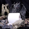 Obsidian Menacing Gothic Dragon Toilet Roll Holder Homeware 4