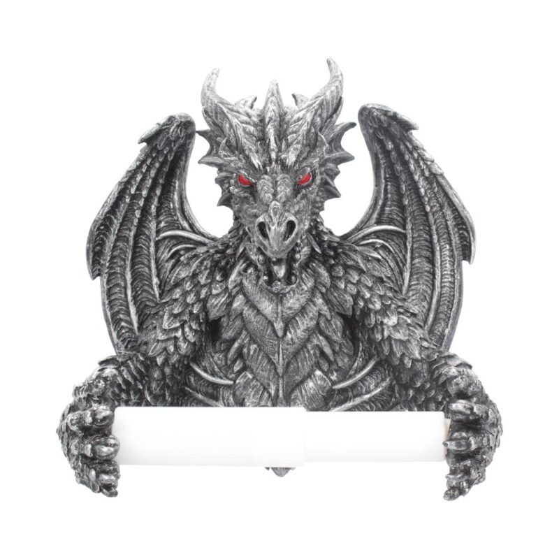 Obsidian Menacing Gothic Dragon Toilet Roll Holder Homeware