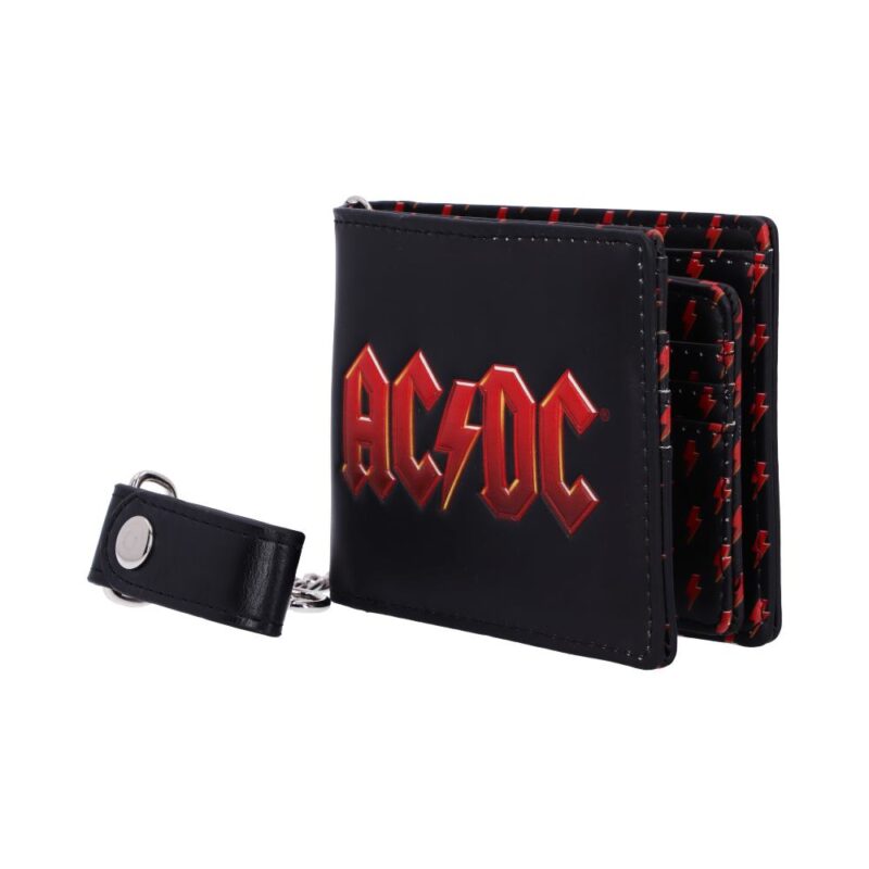 AC/DC Logo Leather Lightning Chained Wallet Purse Gifts & Games 3