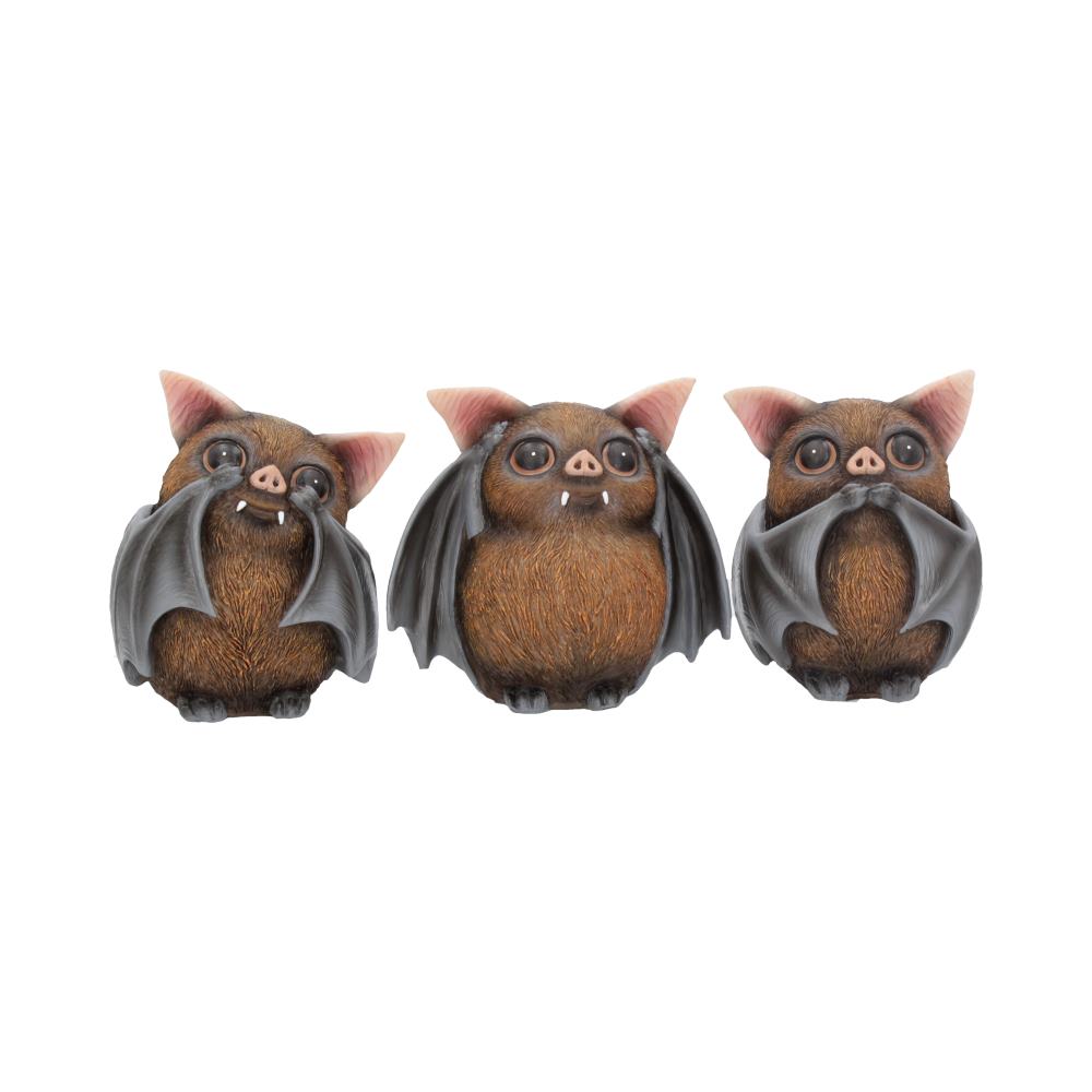 Three Wise Bats Figurines 8.5cm Figurines Small (Under 15cm)