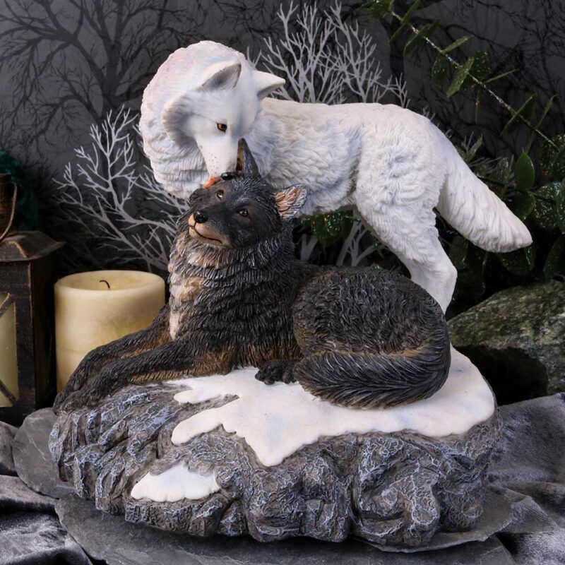 Snow Kisses Wolf Figurine by Lisa Parker 20.5cm Figurines Medium (15-29cm) 9