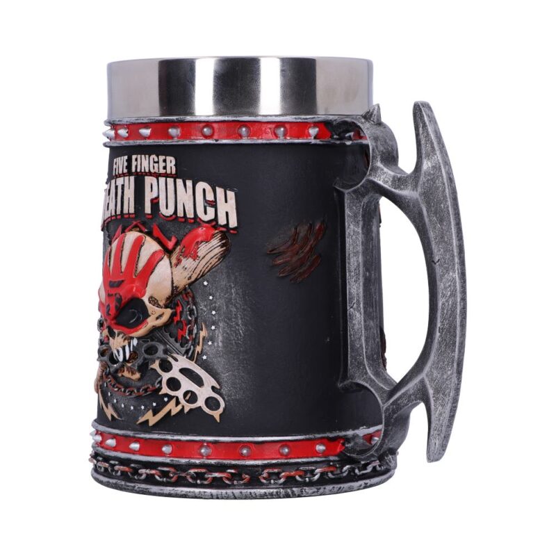 Five Finger Death Punch Tankard Knuckle Duster Skull Mug Homeware 3