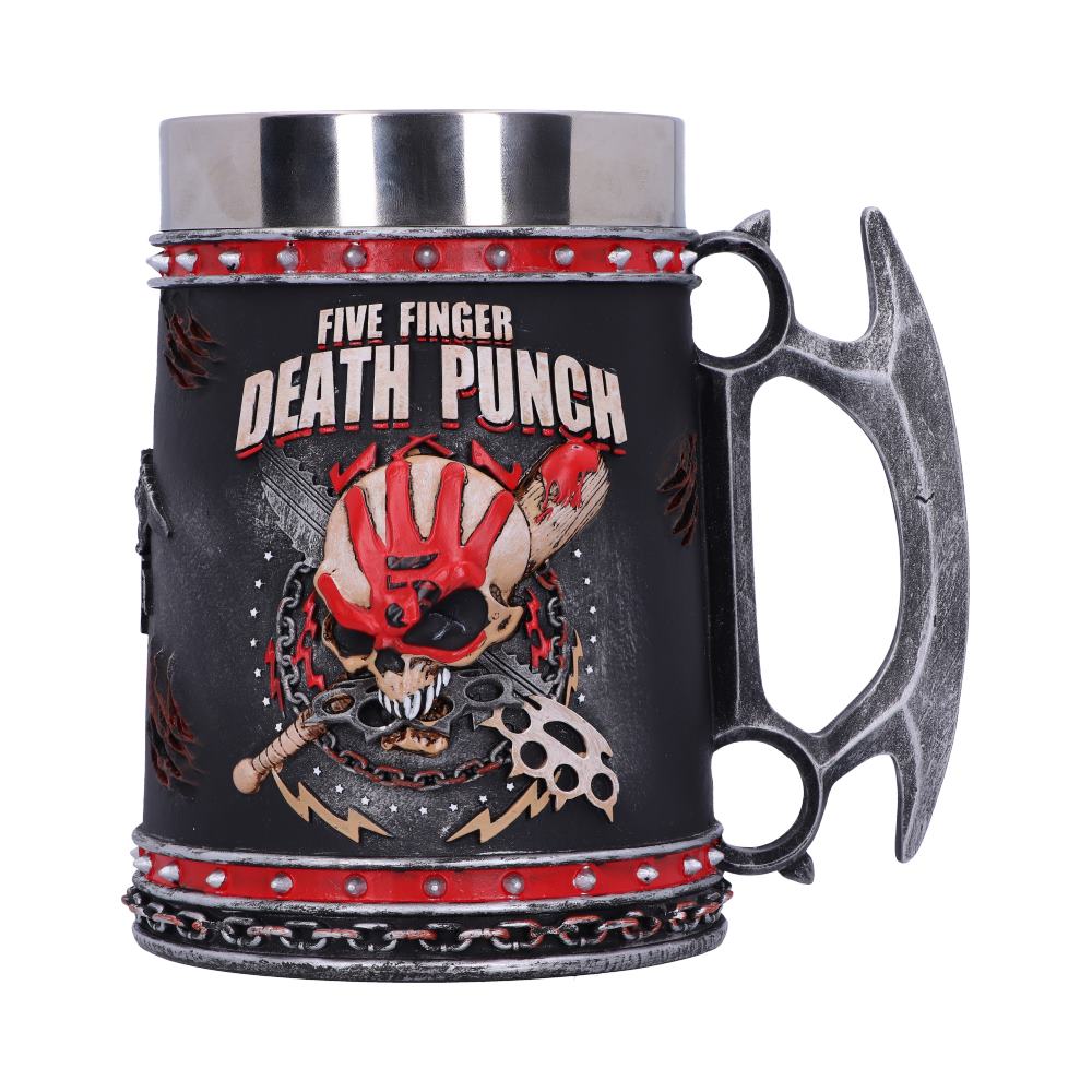 Five Finger Death Punch Tankard Knuckle Duster Skull Mug Homeware
