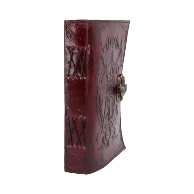 Lockable Red Leather Baphomet Embossed Journal Gifts & Games 7