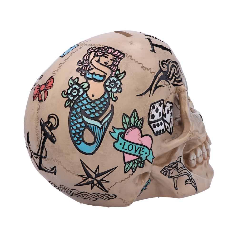 Nemesis Now Tattoo Fund Skull Money Box Natural Bone Coloured Homeware 13 Nemesis Now Tattoo Fund Skull Money Box Natural Bone Coloured Homeware 13