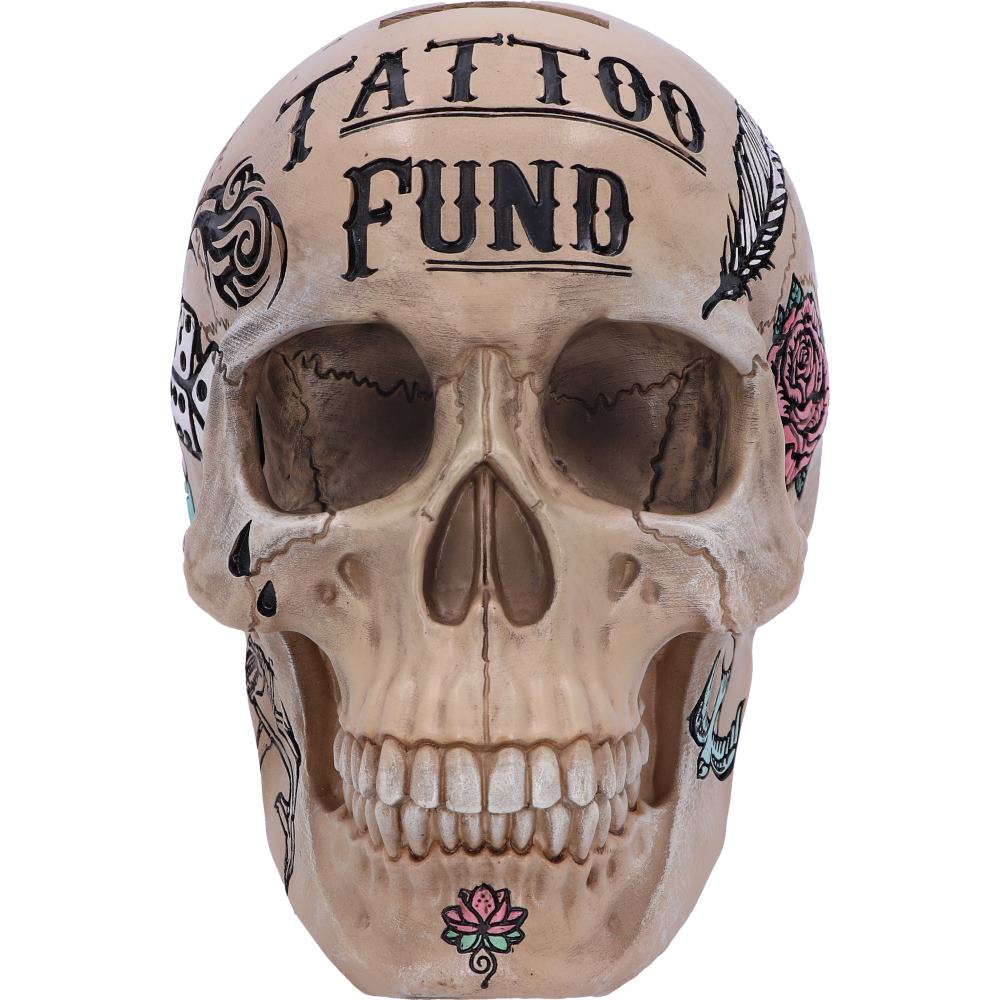 Nemesis Now Tattoo Fund Skull Money Box Natural Bone Coloured Homeware 15 Nemesis Now Tattoo Fund Skull Money Box Natural Bone Coloured Homeware 15