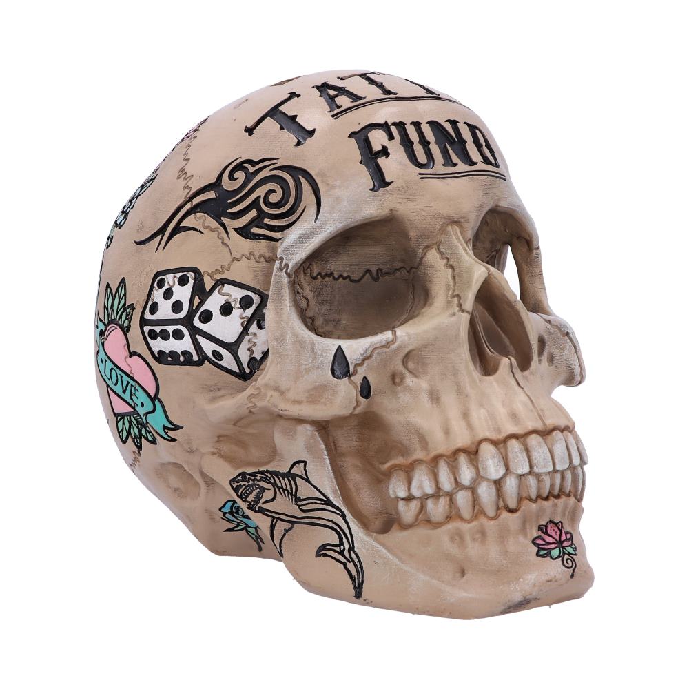 Nemesis Now Tattoo Fund Skull Money Box Natural Bone Coloured Homeware 5 Nemesis Now Tattoo Fund Skull Money Box Natural Bone Coloured Homeware 5