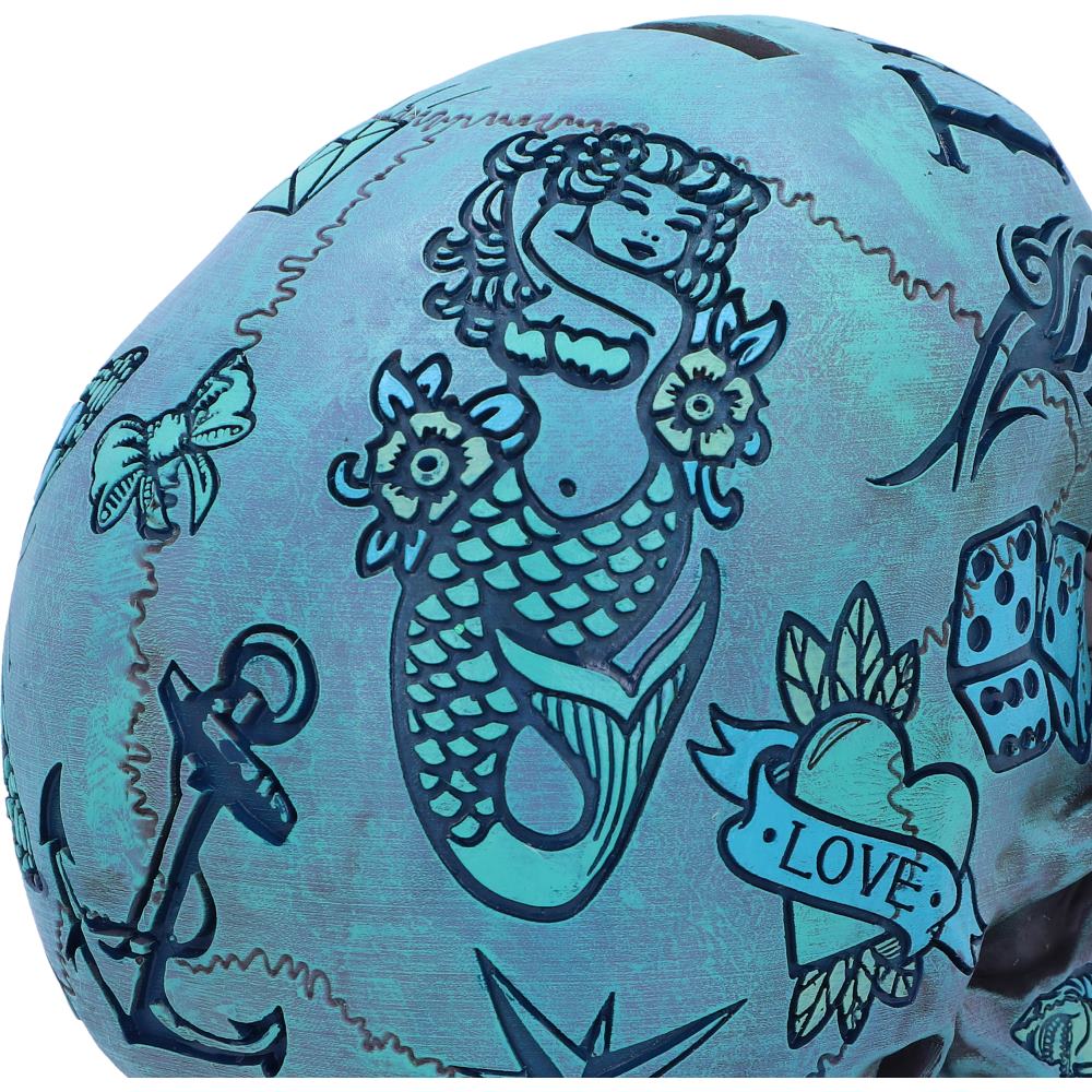 Nemesis Now Tattoo Fund Skull Money Box Aqua Blue Homeware 17 Nemesis Now Tattoo Fund Skull Money Box Aqua Blue Homeware 17