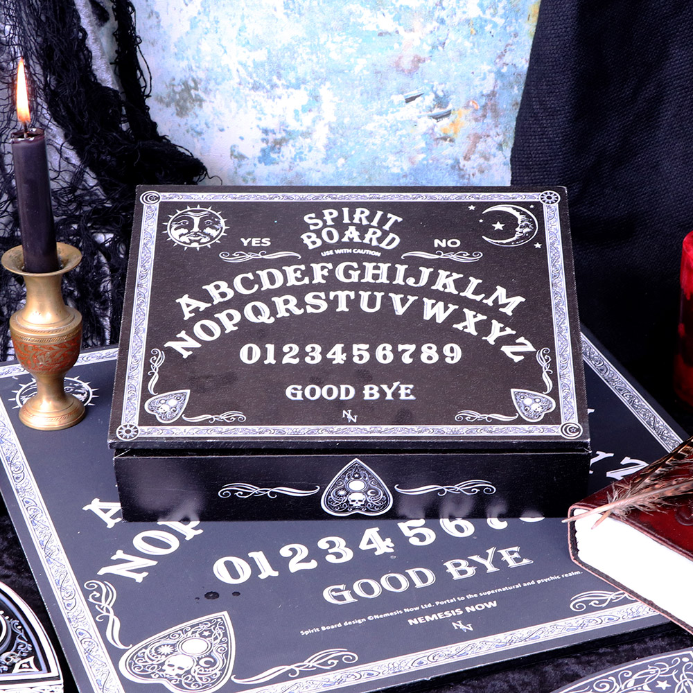 Nemesis Now Black and White Spirit Board and Planchette Jewellery Storage Box with Mirror 25cm Boxes & Storage 15 Nemesis Now Black and White Spirit Board and Planchette Jewellery Storage Box with Mirror 25cm Boxes & Storage 15