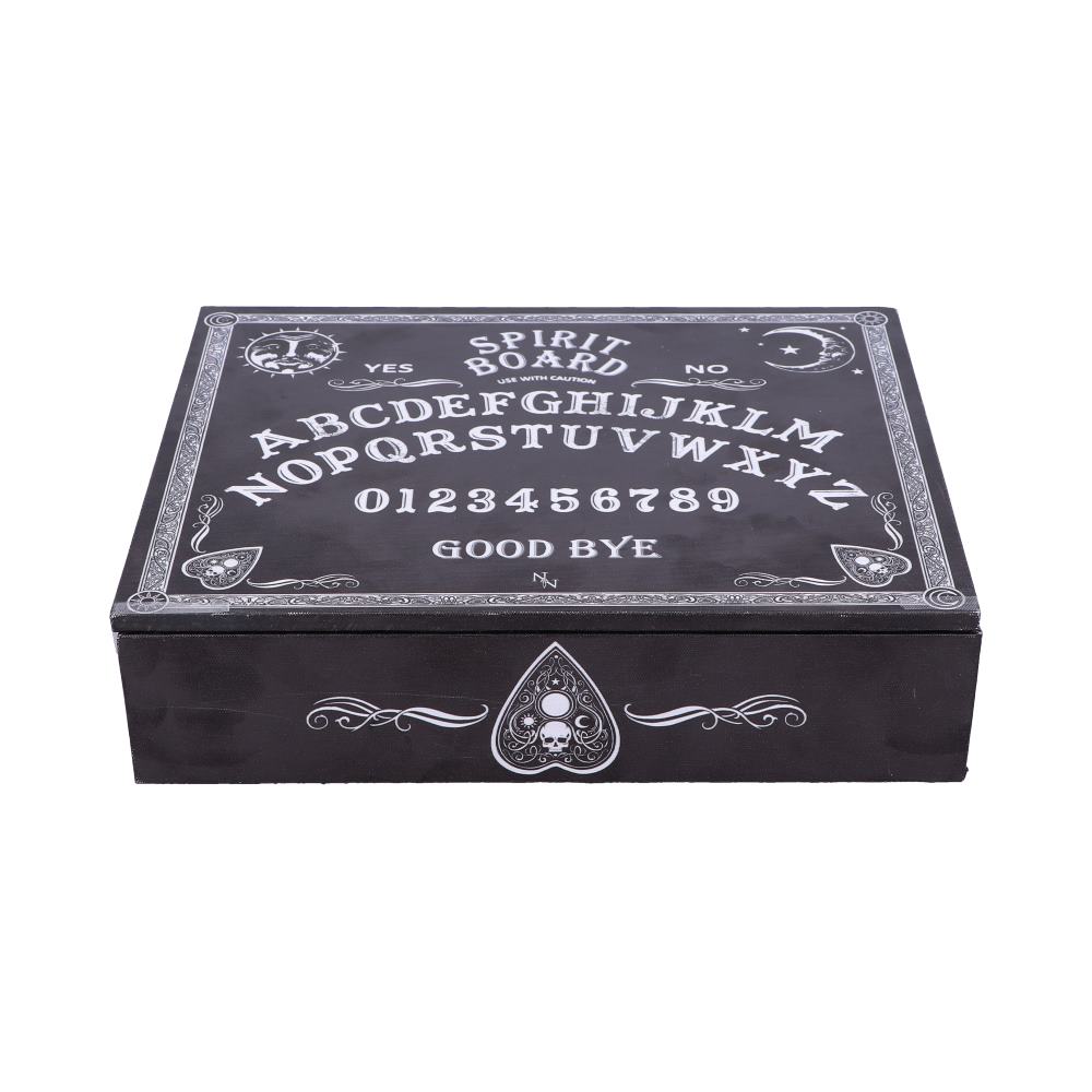 Black and White Spirit Board and Planchette Jewellery Storage Box with Mirror Boxes & Storage