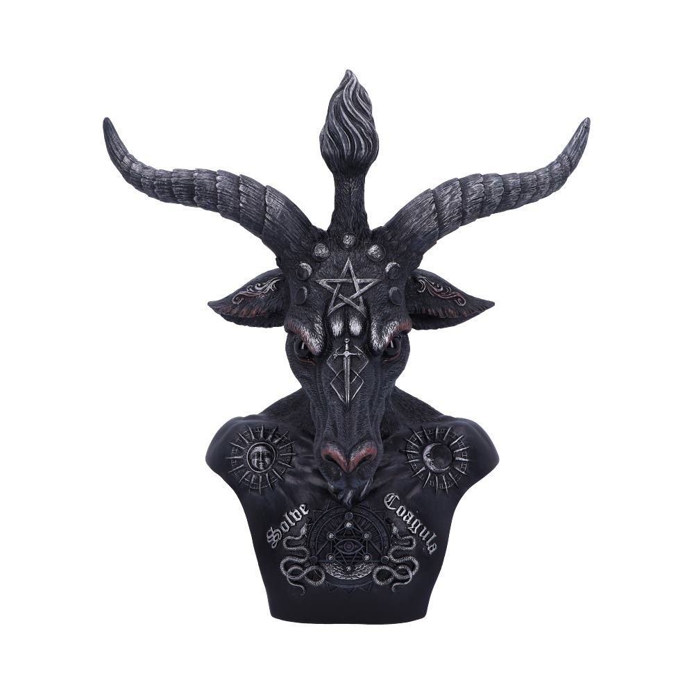 Celestial Black and Silver Baphomet Bust Figurines Large (30-50cm)