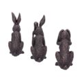 See No, Hear No, Speak No Evil Bronze Hare Figurines Figurines Small (Under 15cm) 6