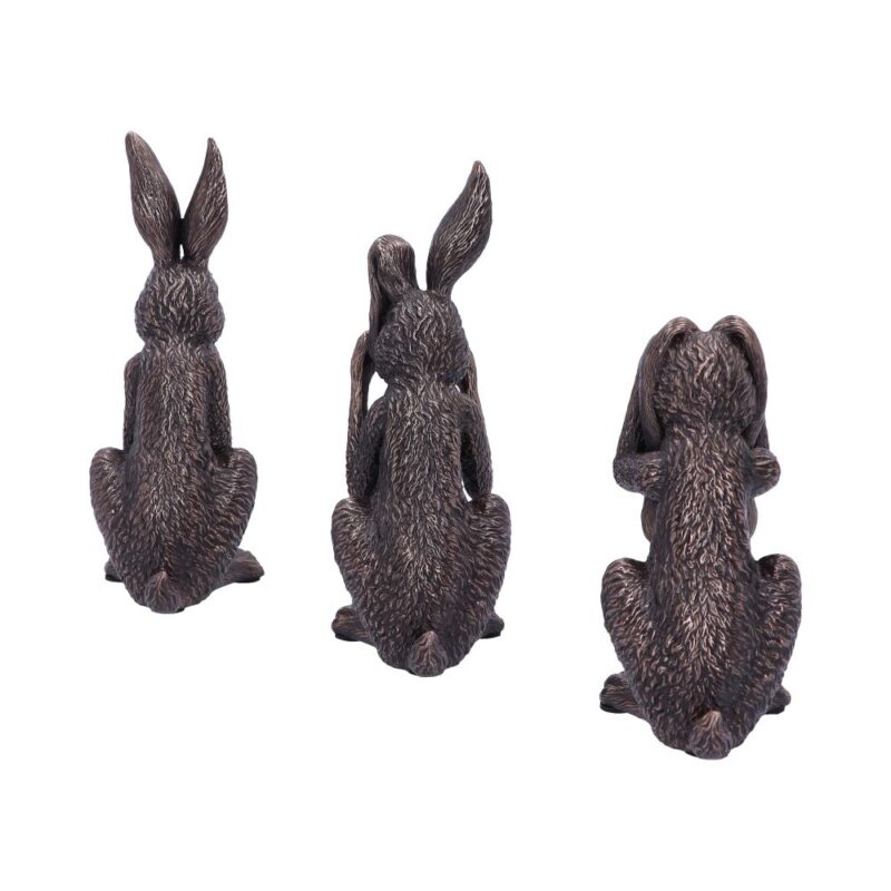 See No, Hear No, Speak No Evil Bronze Hare Figurines Figurines Small (Under 15cm) 5
