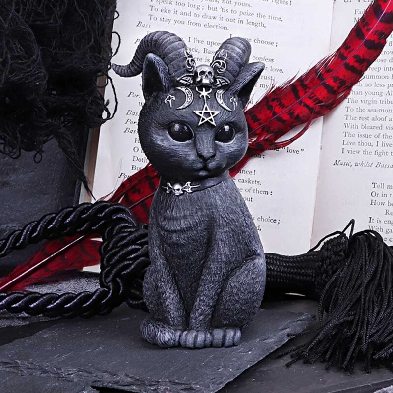 Pawzuph Horned Occult Cat Figurine Figurines Small (Under 15cm) 9