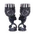 Familiars Love Twin Cat Heart Set of Two Goblets Goblets & Chalices 2